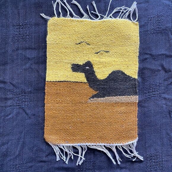 Vintage Kilim Handwoven Set Of 4 Wool Tapestries Wall Hangings. Desert. Ocean. - Picture 2 of 13